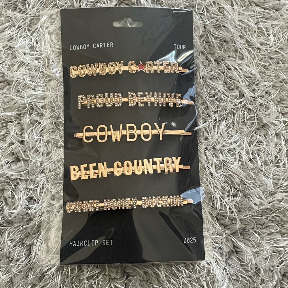 Beyonce Cowboy Carter Tour 2025 Hair Clip Set